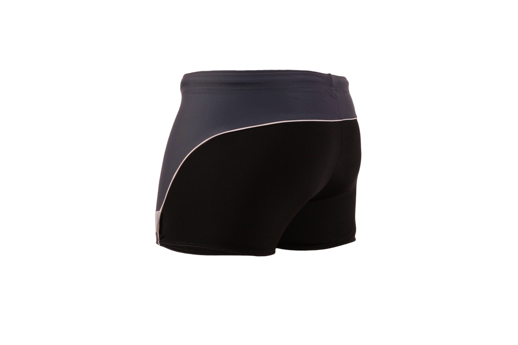 High-quality image of zwemboxer colourback zwart grijs
