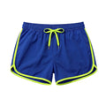 Shortshort Kobaltblau/Neongelb