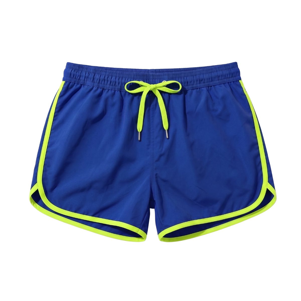 Shortshort Kobaltblau/Neongelb
