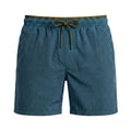Seersucker Badeshorts Lavos - Petrolblau / Olivgrün