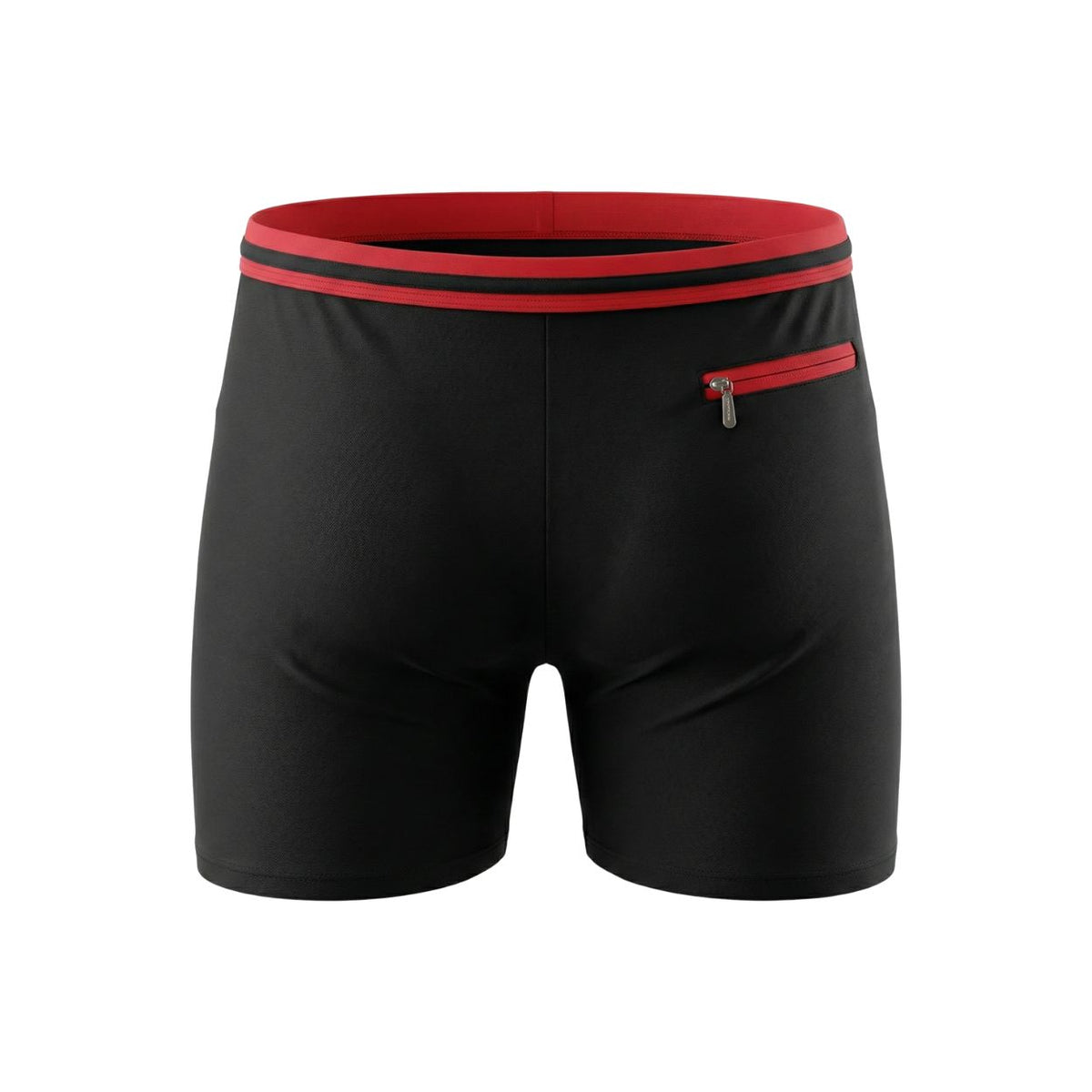 Badeboxer Portimão - Rot/Schwarz