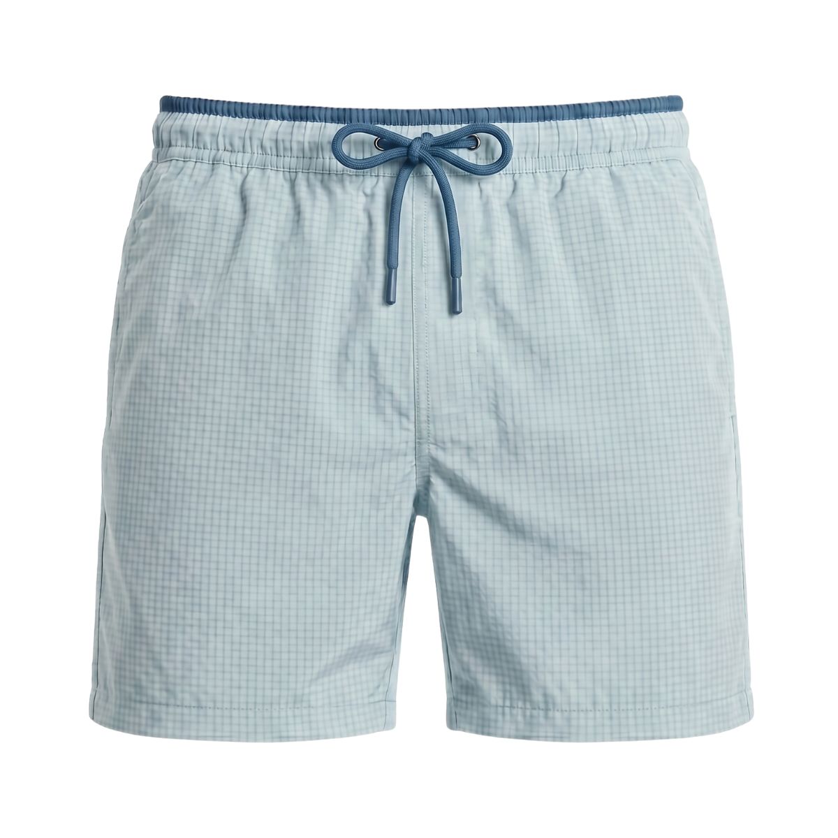 Seersucker Badeshorts Lavos - Hellblau / Blau