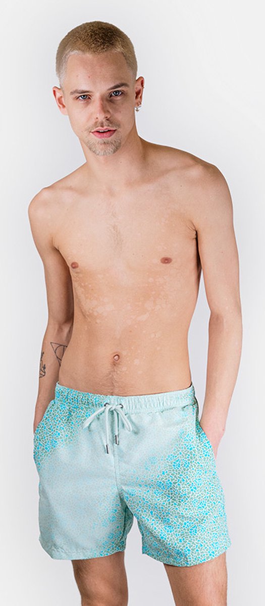 Sea'sons Mosaik Badehose Minzgrün
