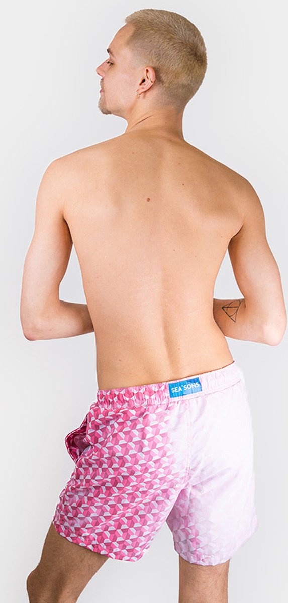 Sea'sons Badehose Geometrisch Rot