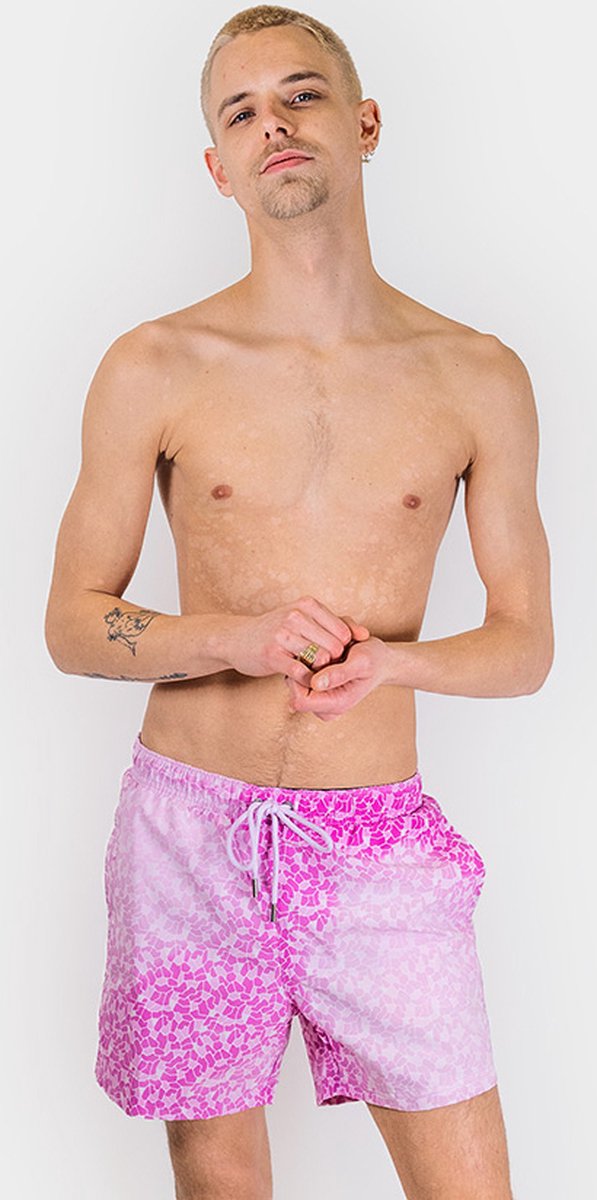 Sea'sons Mosaik Badehose Pink