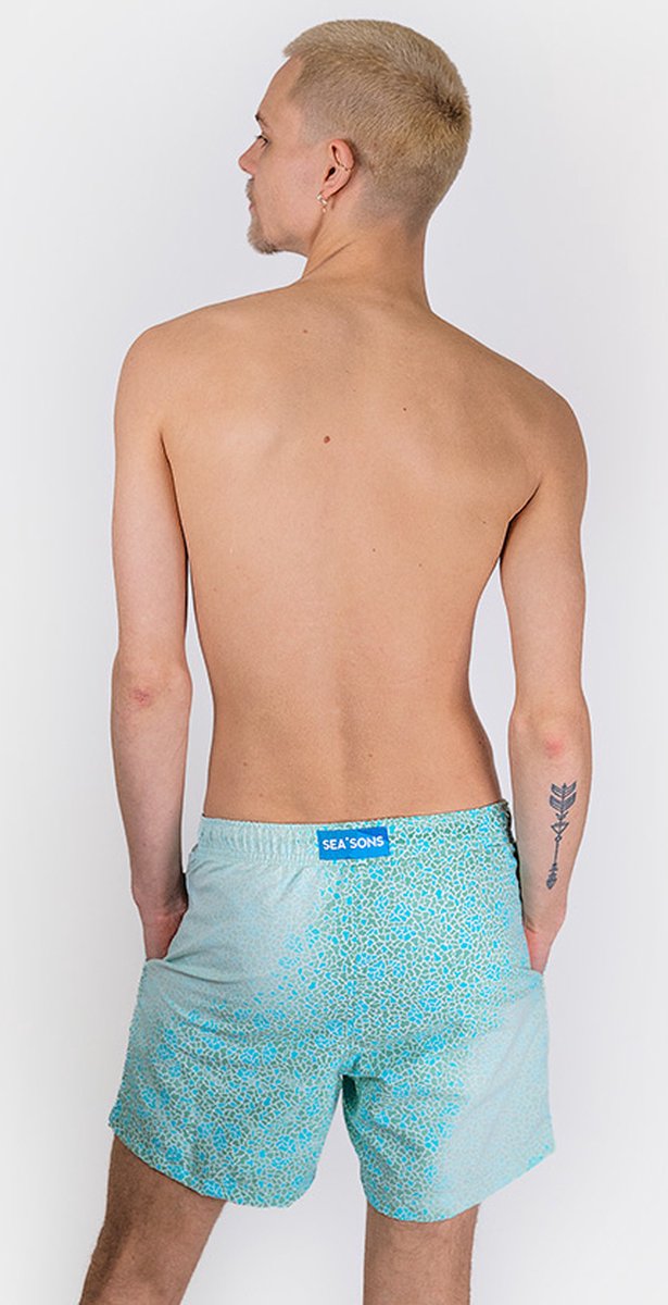 Sea'sons Mosaik Badehose Minzgrün