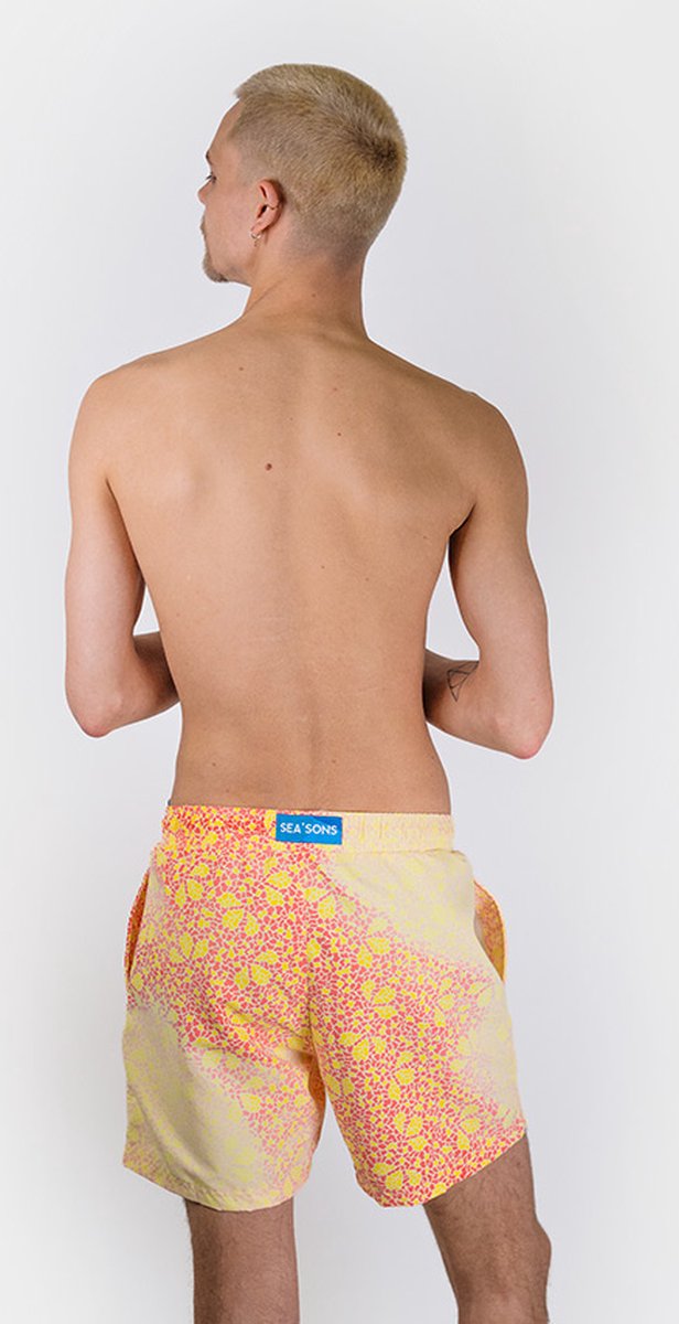 Sea'sons Mosaik Badehose Gelb Rot