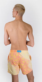 Sea'sons Mosaik Badehose Gelb Rot