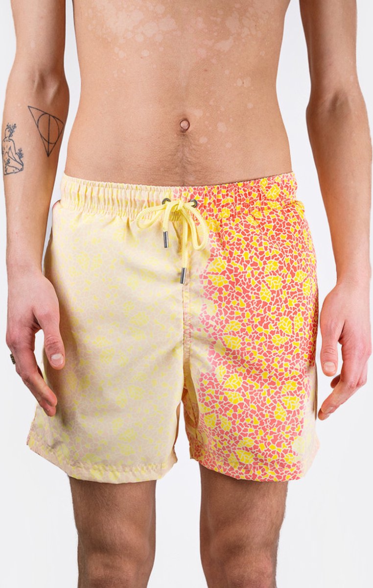 Sea'sons Mosaik Badehose Gelb Rot