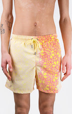 Sea'sons Mosaik Badehose Gelb Rot