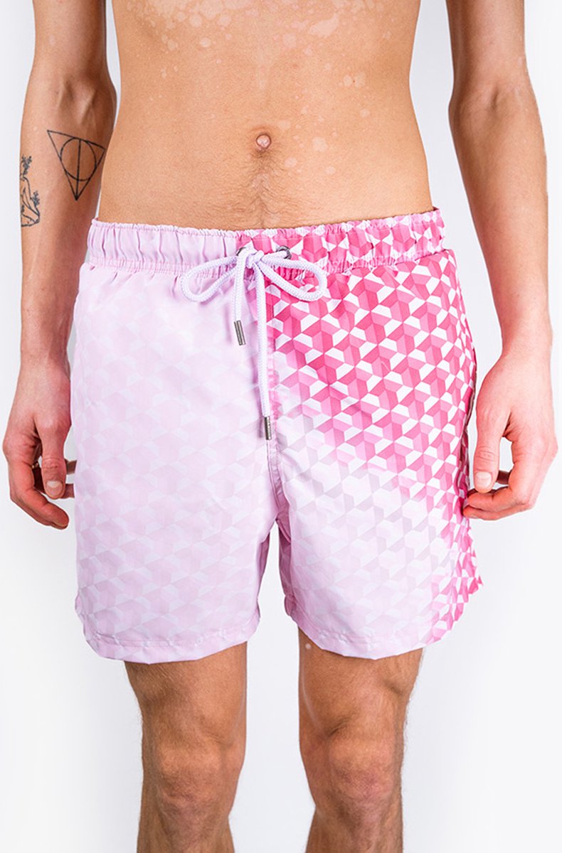Sea'sons Badehose Geometrisch Rot