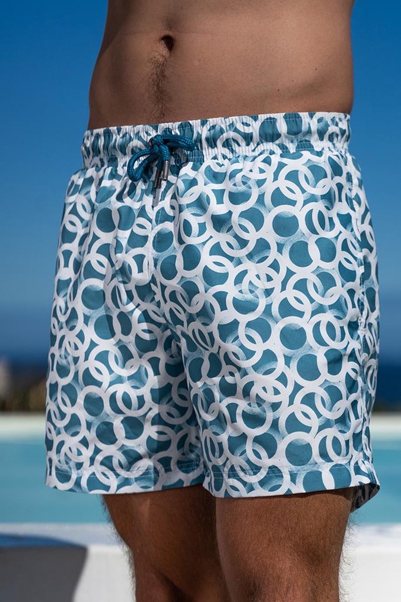 Sea'sons Gemusterte Badeshorts Blau