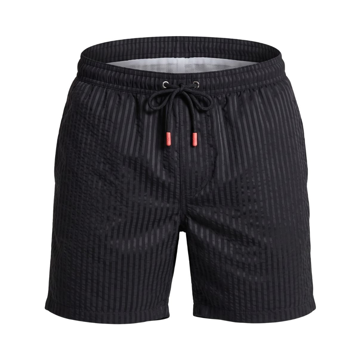 Badeshorts Paros Seersucker - Schwarz