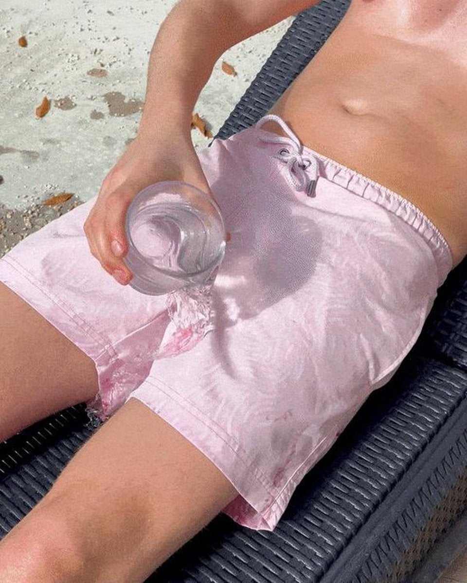 Sea'sons Badehose Fingerabdruck Rot