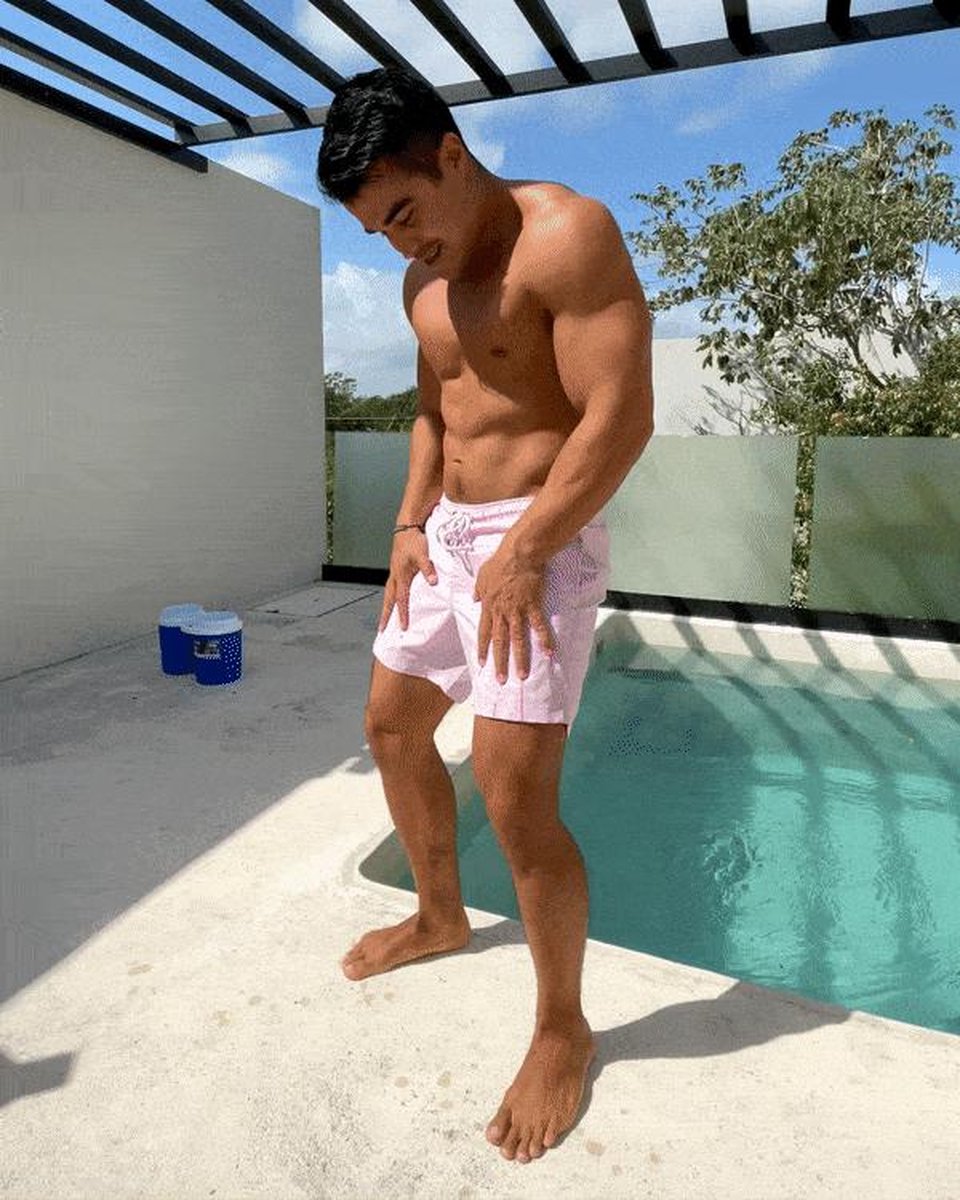 Sea'sons Mosaik Badehose Pink