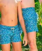 Sea'sons Badehose Fingerabdruck Blau