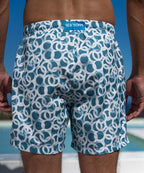 Sea'sons Gemusterte Badeshorts Blau