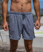 Sea'sons Gestreifte Badeshorts Dunkelgrau Blau