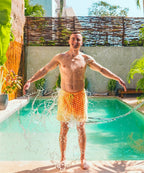 Sea'sons Badehose Geometrisch Pfirsich