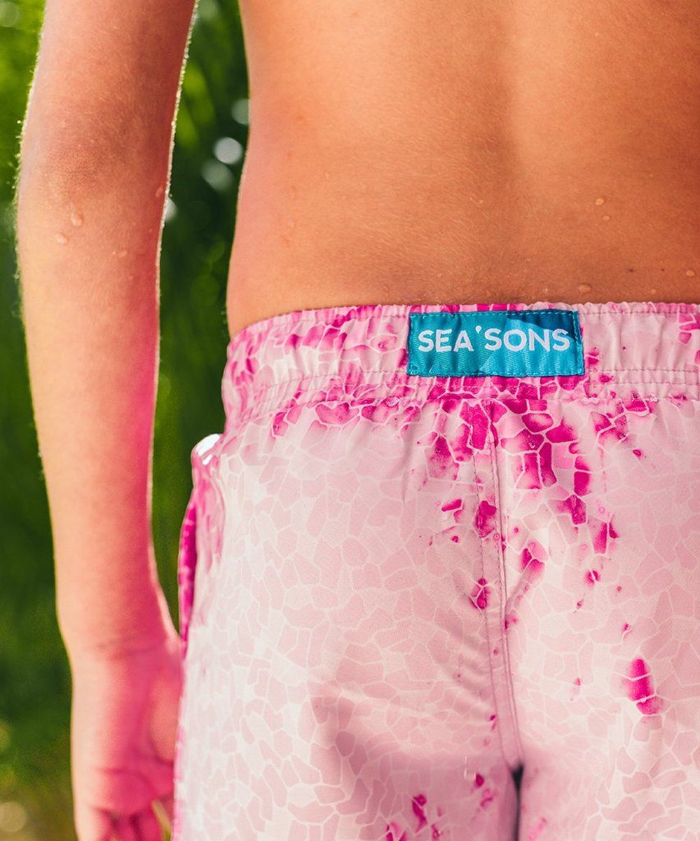 Sea'sons Mosaik Badehose Pink