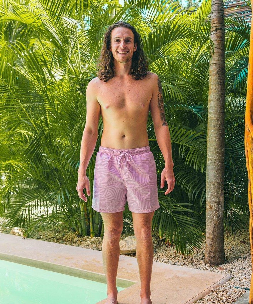 Sea'sons Liquid Lines Badehose Lila Pink