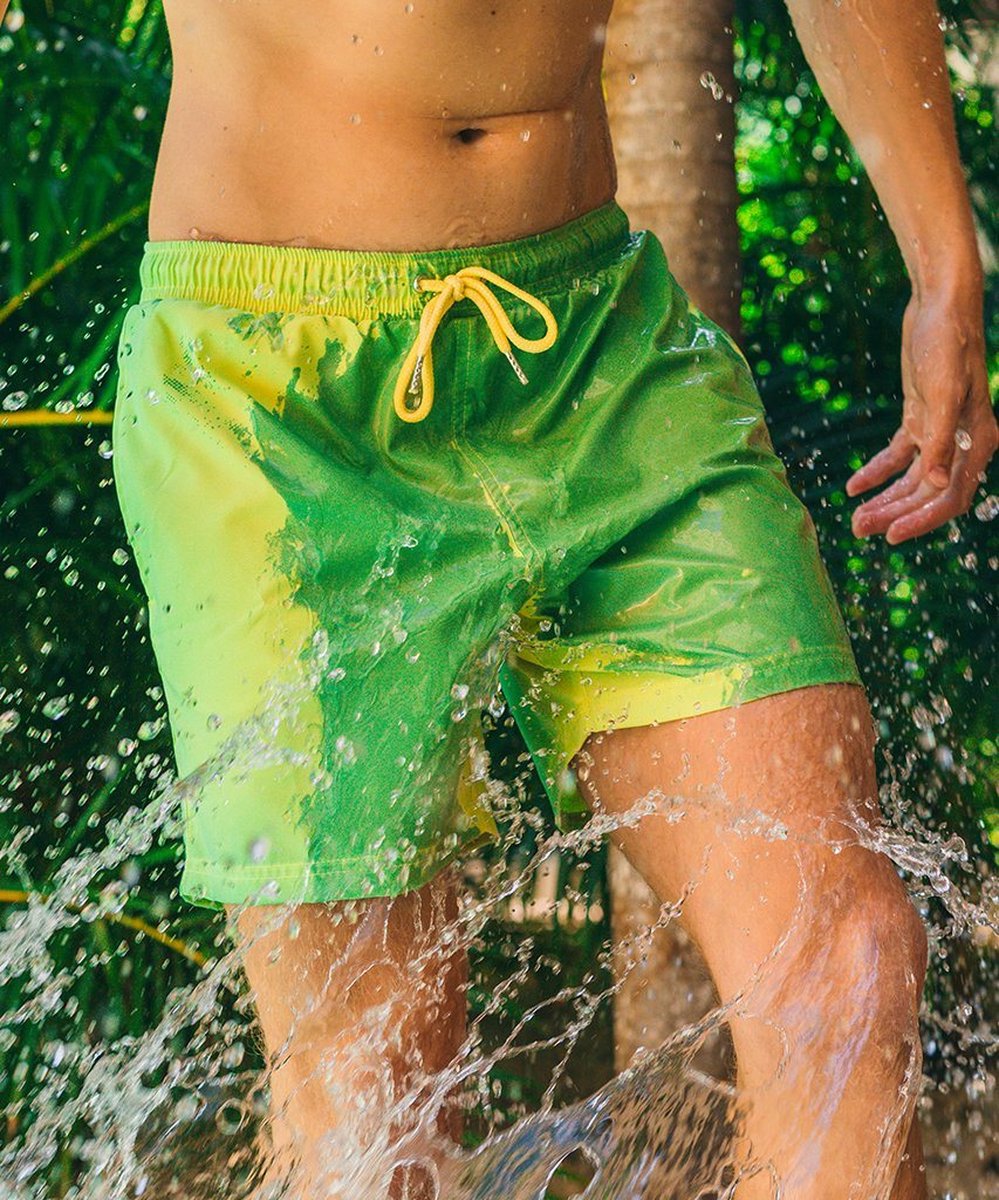 Sea'sons Haupt Badehose Grün Gelb