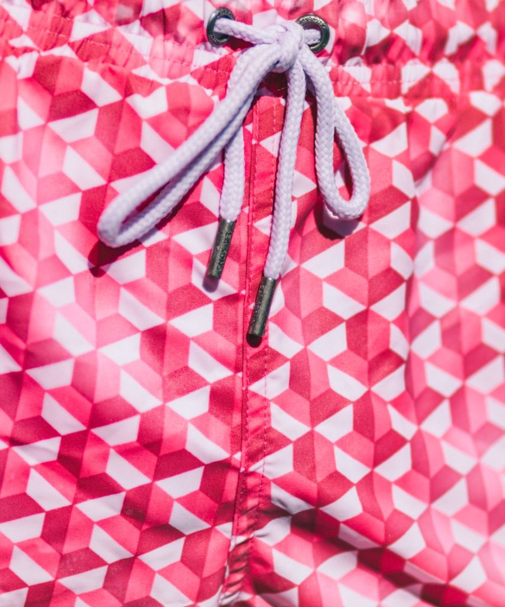 Sea'sons Badehose Geometrisch Rot
