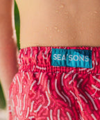 Sea'sons Badehose Fingerabdruck Rot