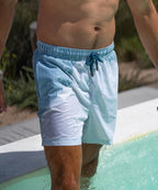 Sea'sons Gestreifte Badeshorts Blau Weiß