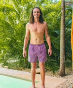 Sea'sons Liquid Lines Badehose Lila Pink