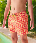 Sea'sons Badehose Geometrisch Pfirsich