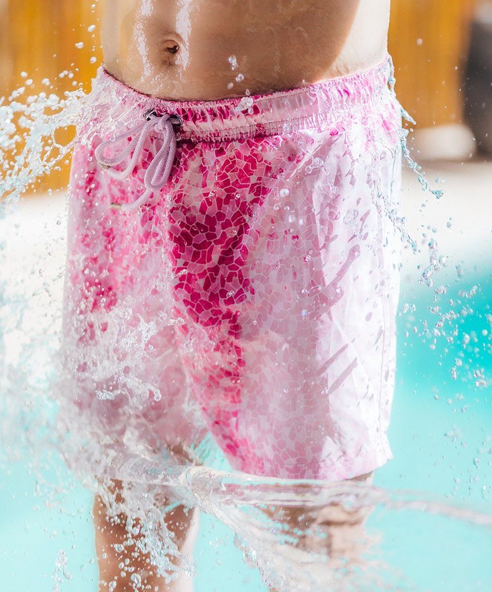 Sea'sons Mosaik Badehose Pink