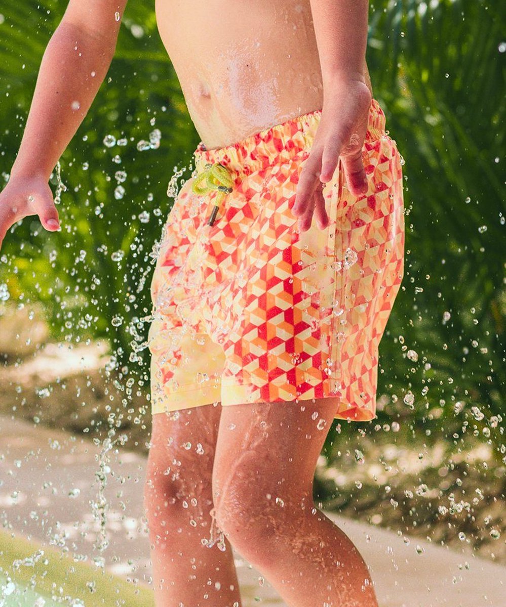 Sea'sons Badehose Geometrisch Pfirsich