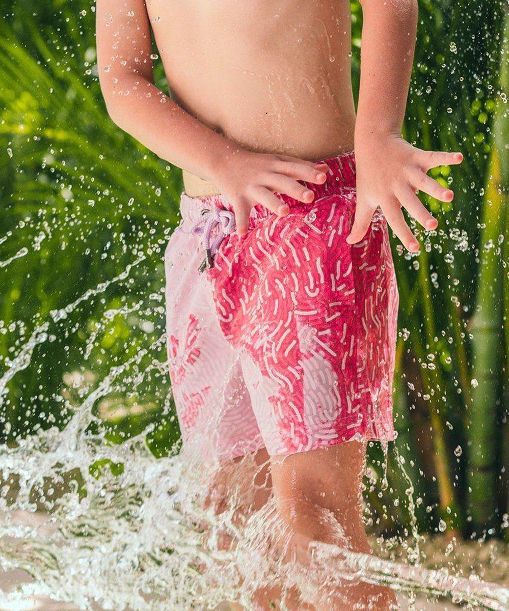 Sea'sons Badehose Fingerabdruck Rot