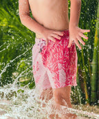 Sea'sons Badehose Fingerabdruck Rot