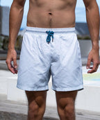 Sea'sons Gemusterte Badeshorts Blau Weiß