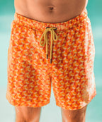 Sea'sons Badehose Geometrisch Pfirsich