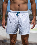 Sea'sons Gestreifte Badeshorts Blau Weiß
