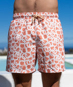 Sea'sons Gemusterte Badeshorts Koral