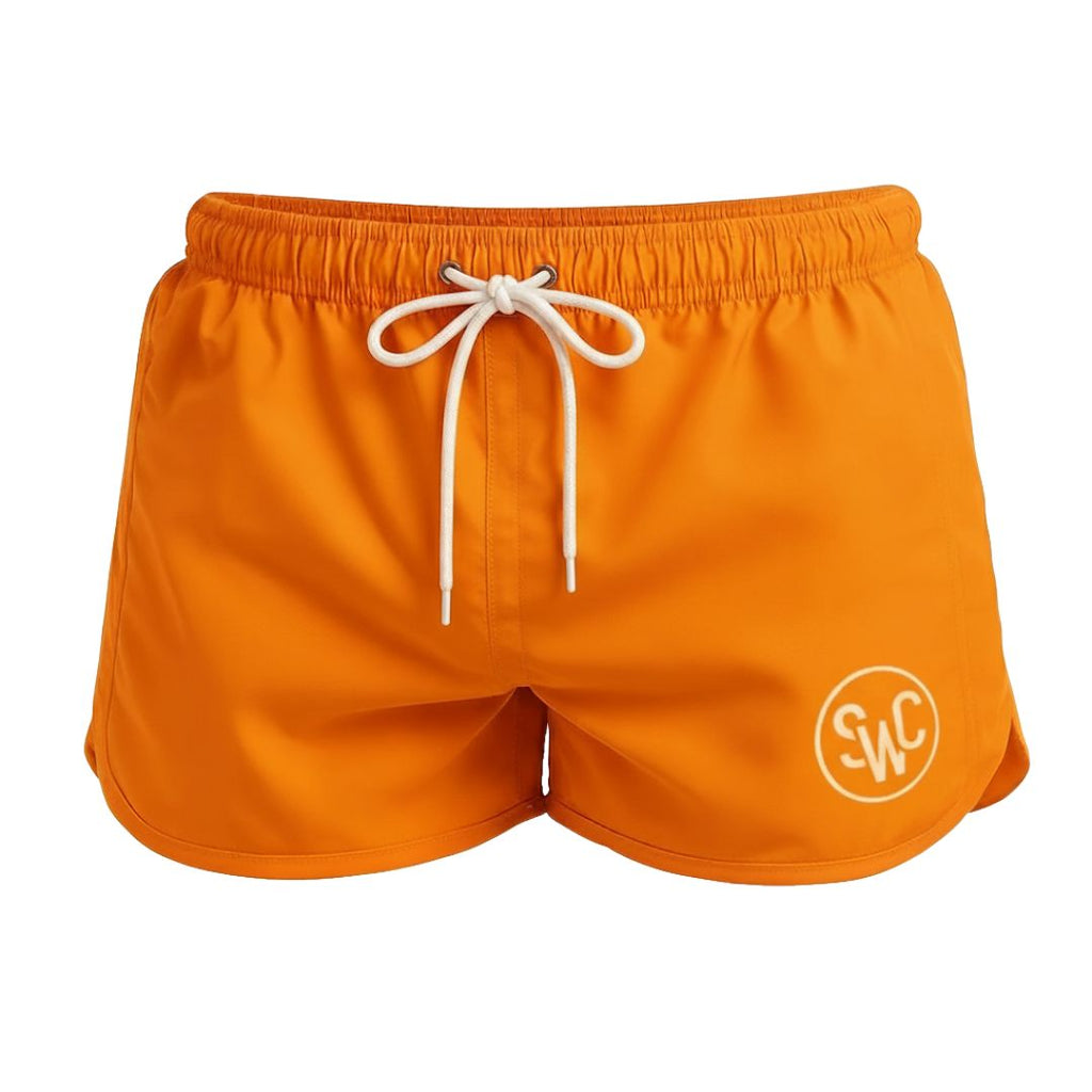 Riviera Retro Badehose, Sonnenuntergangsorange