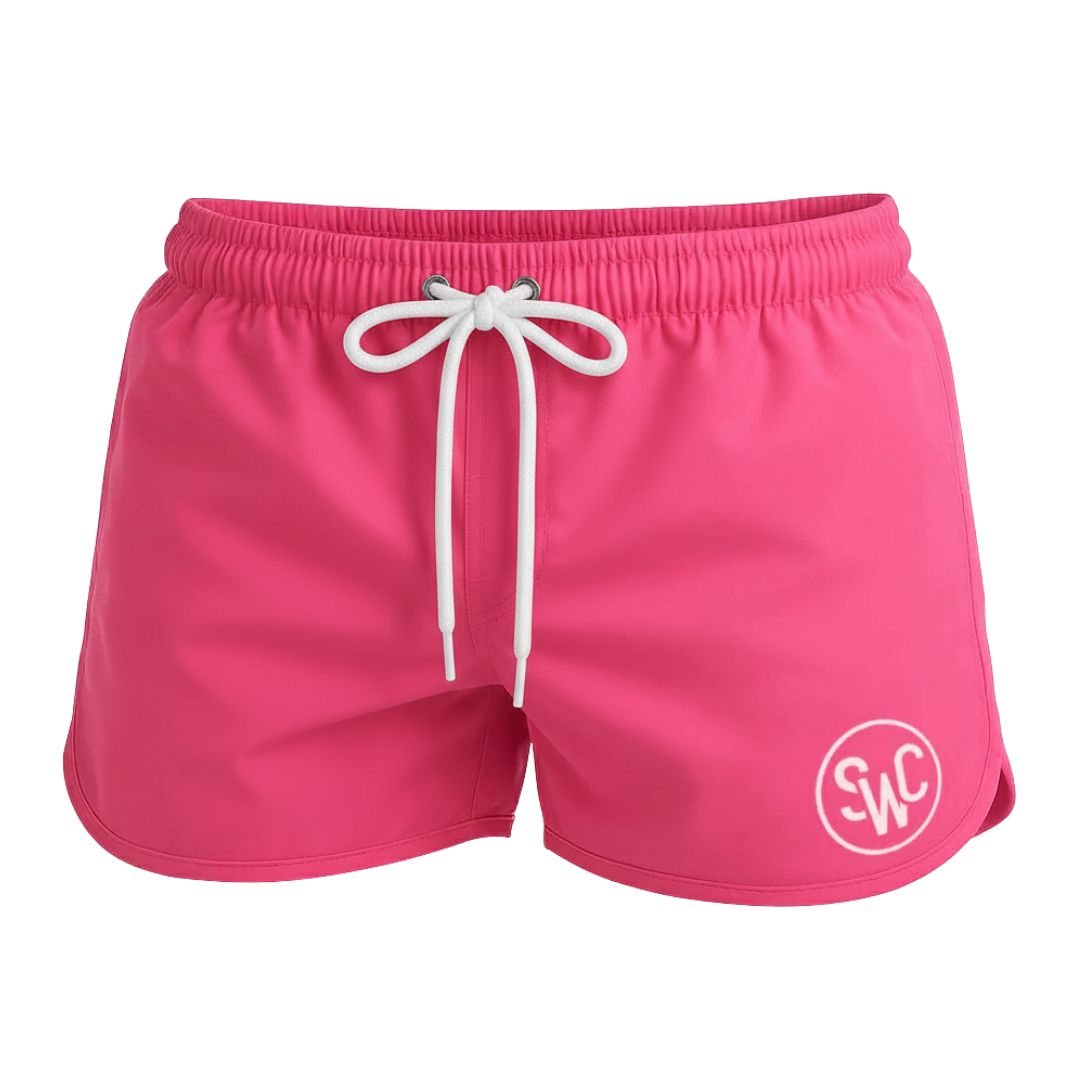 Riviera Retro Badehose, Flamingo Pink