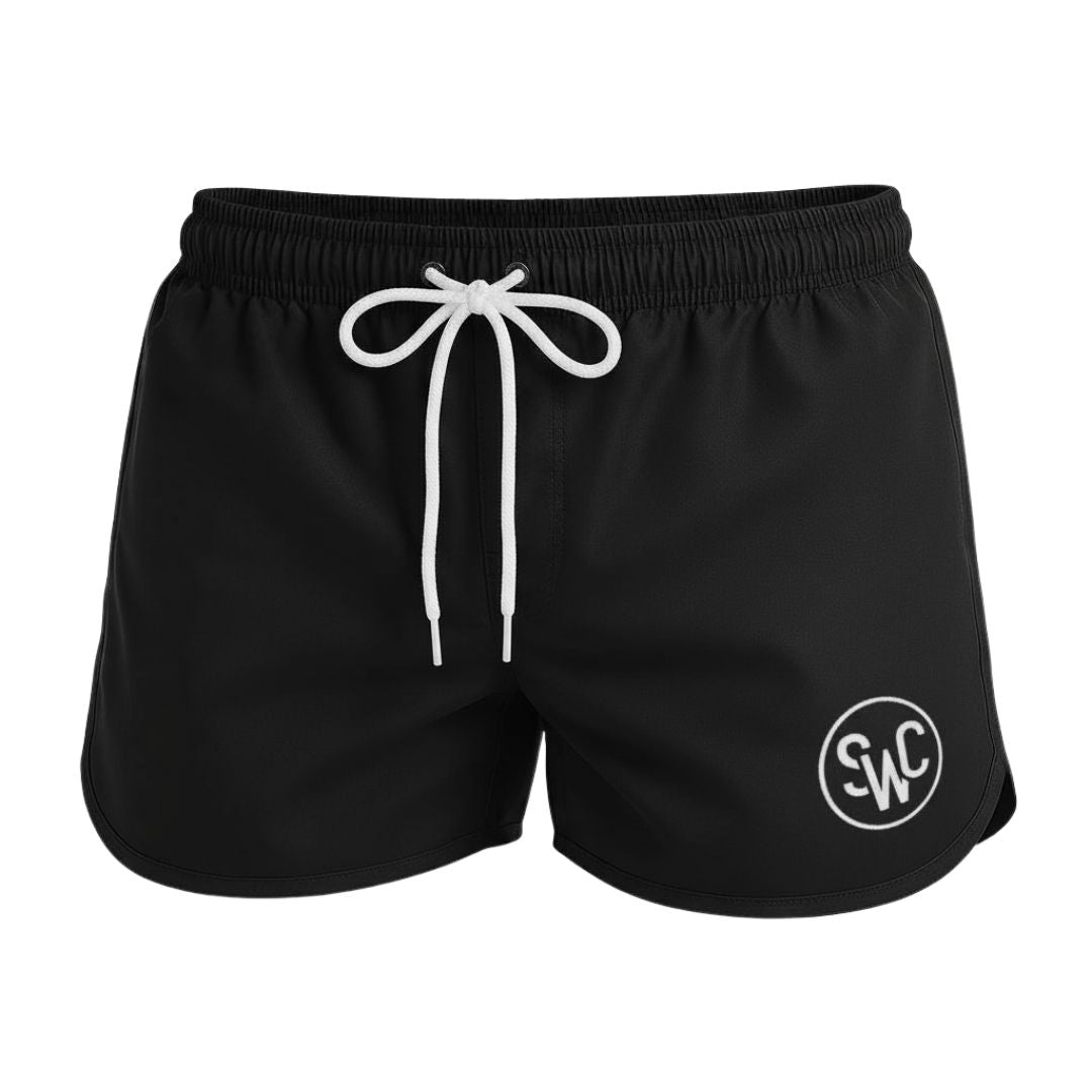 Riviera Retro Badehose, Tiefschwarz