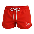 Riviera Retro Badehose, Heißes Korallenrot