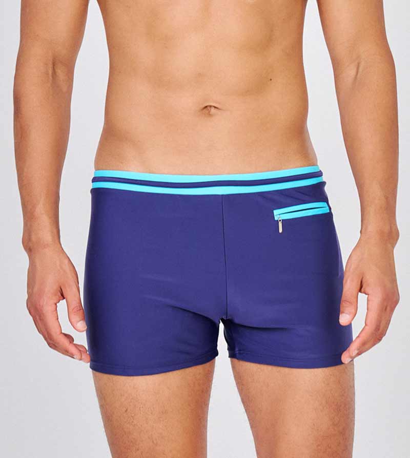 Badeboxer Portimão - Hellblau/Blau