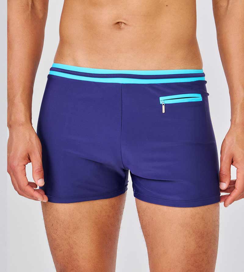 Badeboxer Portimão - Hellblau/Blau