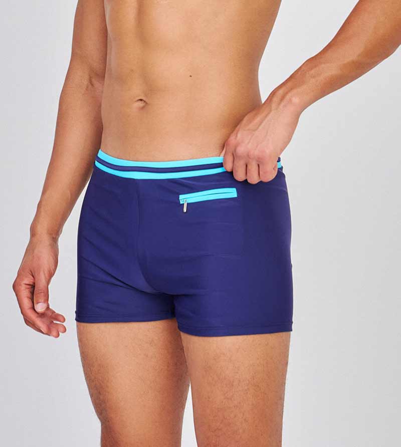 Badeboxer Portimão - Hellblau/Blau