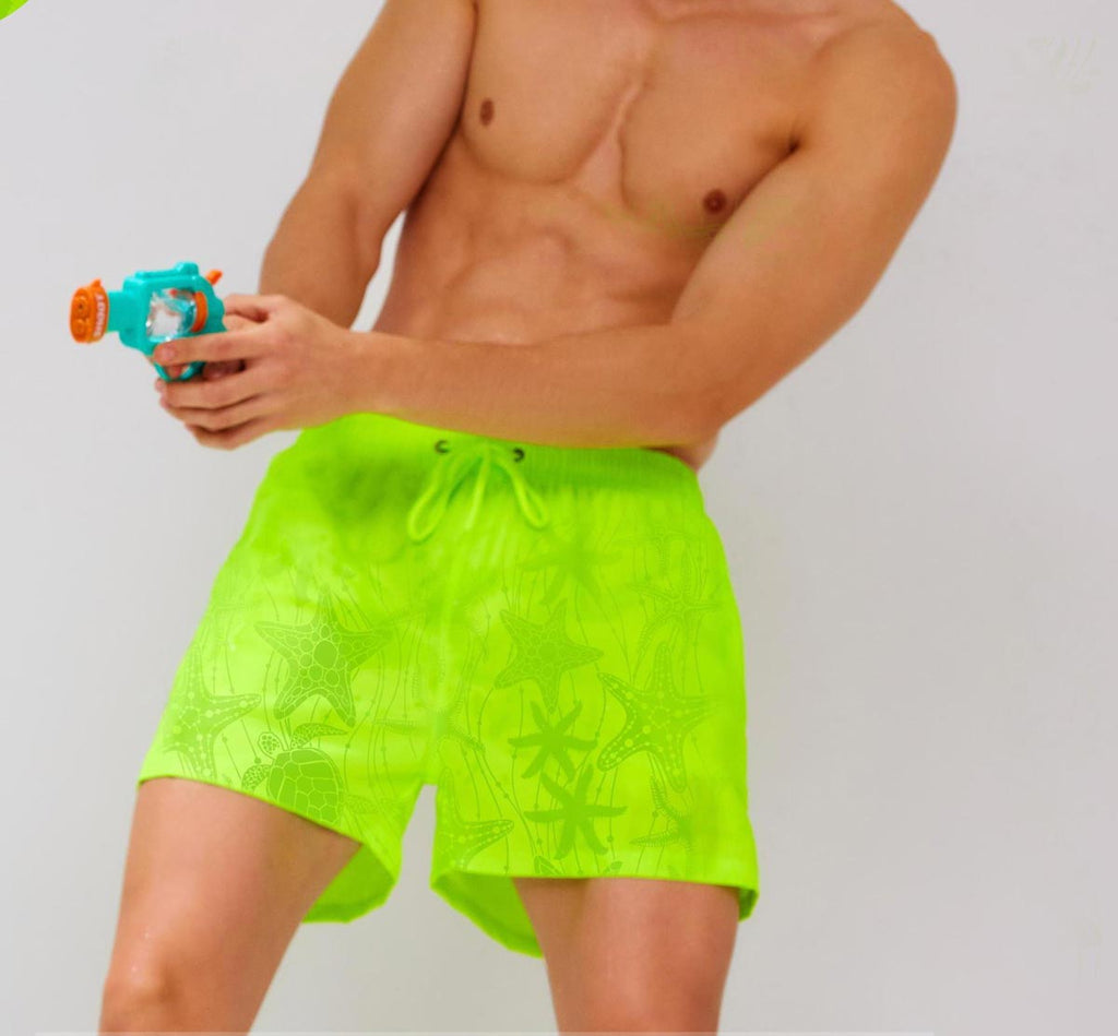 Badeshorts Magique Neon Gelb