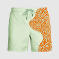 Sea'sons Badehose Kritzel Orange Minze