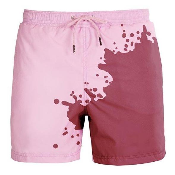 Sea'sons Badehose Farbwechsel Bordeaux Pink