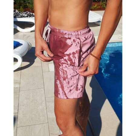 Sea'sons Badehose Farbwechsel Bordeaux Pink